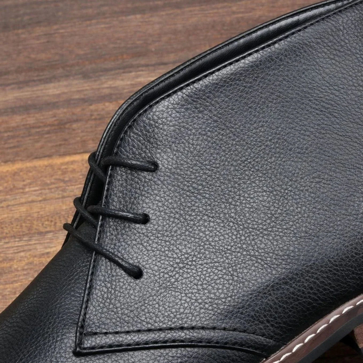 Chukka Boots Pebbled Leather Cushioned Insole & Rubber Sole