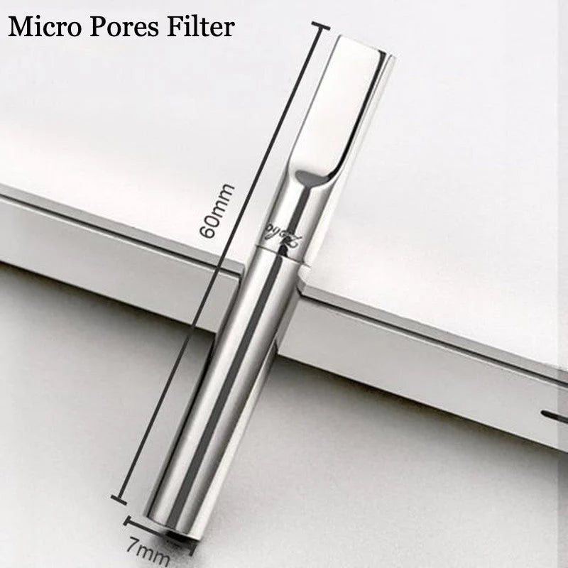 Cigarette Filter Holder Stainless Steel Detachable Reusable