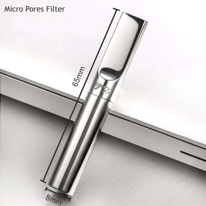 Cigarette Filter Holder Stainless Steel Detachable Reusable