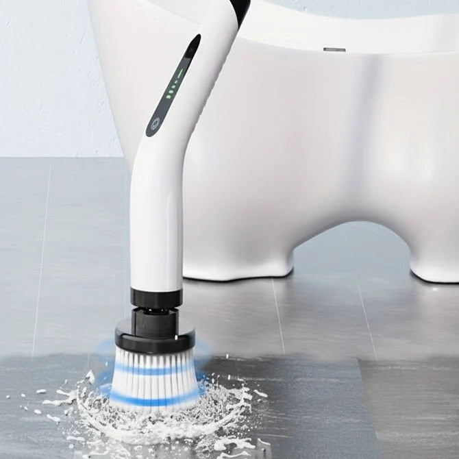 Cleaning Brush Cordless Rotating Telescopic Handle 7 Heads