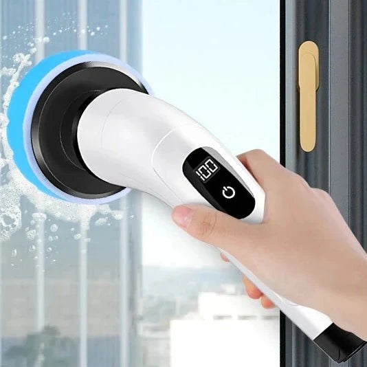Cleaning Brush Cordless Rotating Telescopic Handle 7 Heads