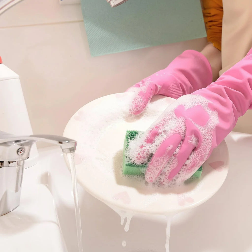 Cleaning & Garden Gloves Textured Non-Slip Palm Extended Cuff