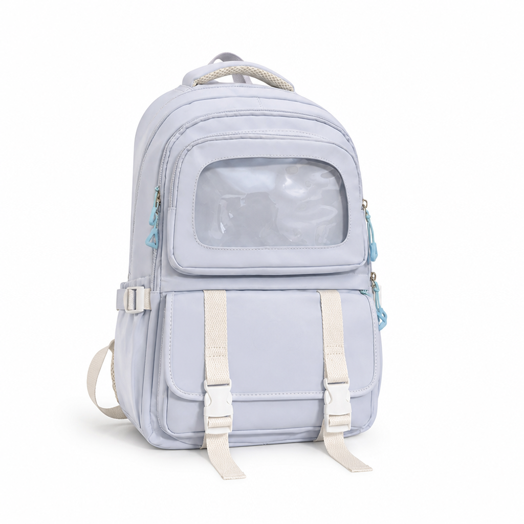 Clear Front Panel & Ergonomic Straps School Backpack