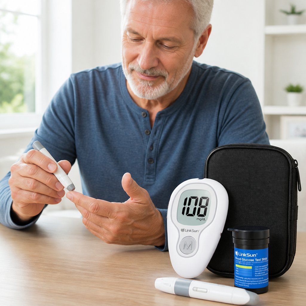 Clear LCD 500-Reading Blood Glucose Meter