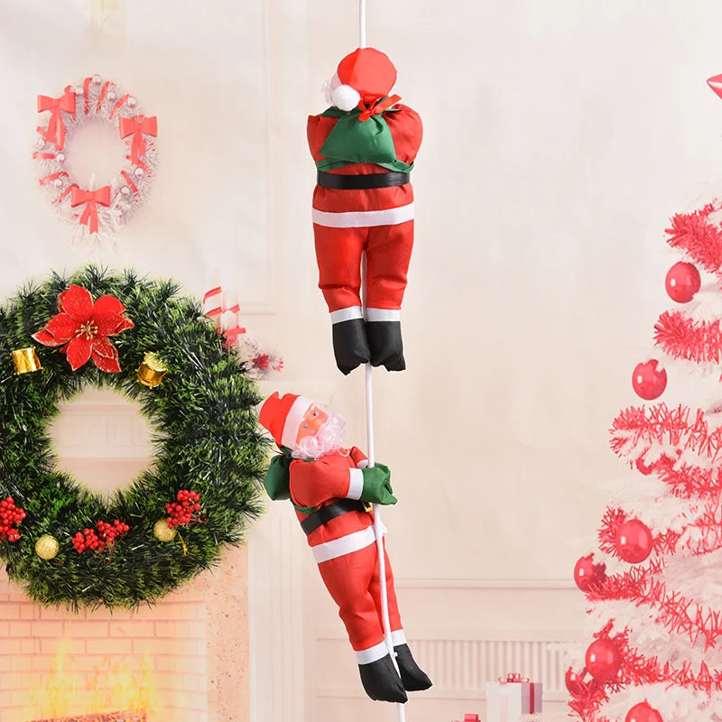 Climbing Santa Decoration 12 Inch Weather-Resistant & Easy-Hang Fixtures