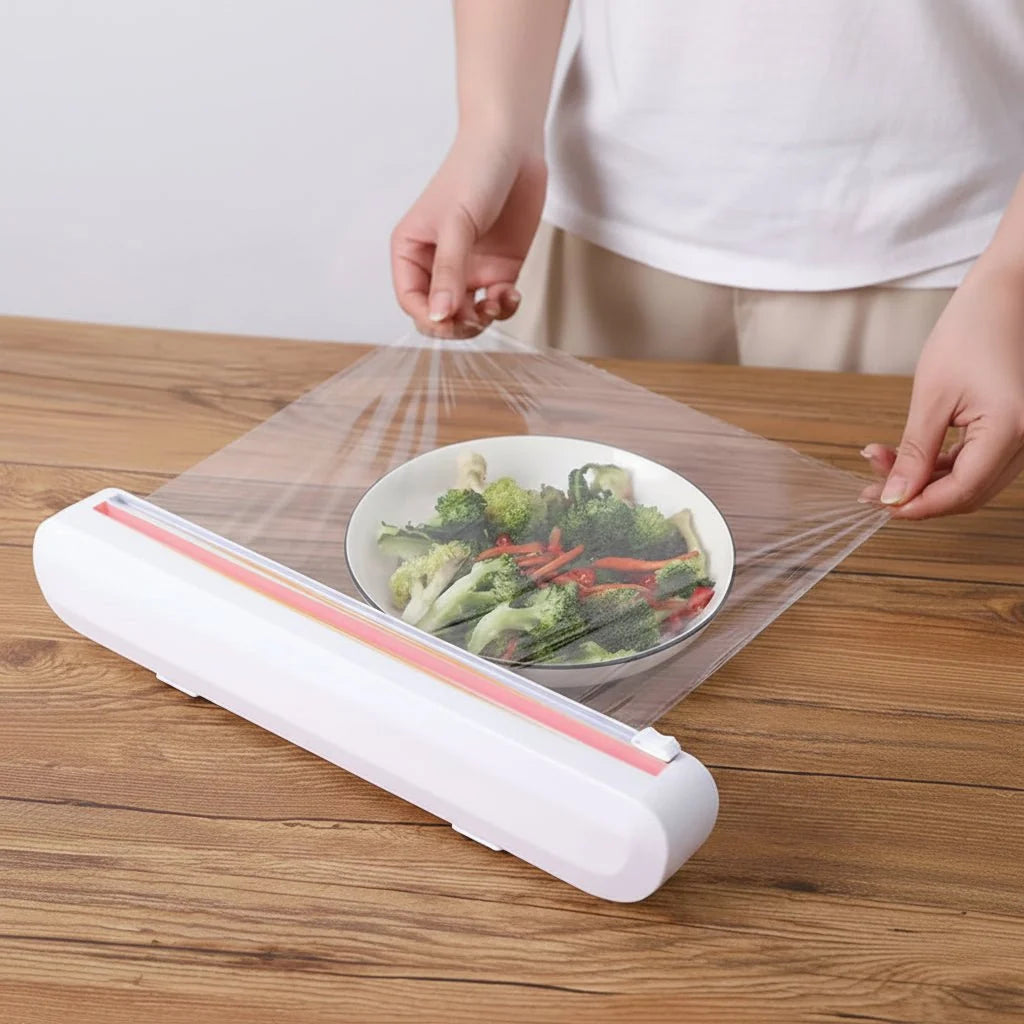 Cling Film Dispenser Integrated Cutter For Film & Foil
