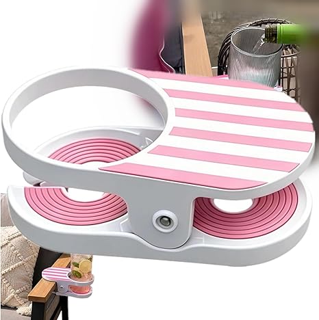 Clip-On Drink Holder Secure Spring Clamp Tool-Free
