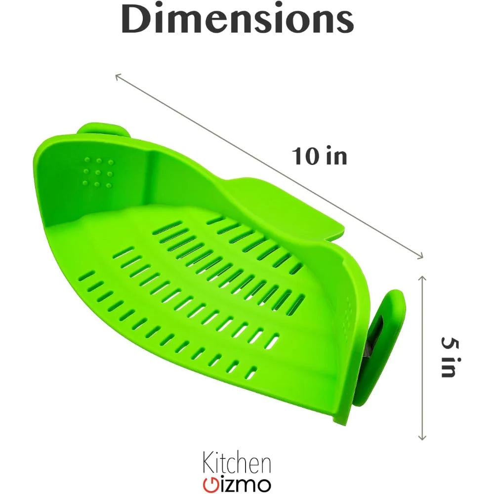 Clip-On Pot Strainer Heat-Resistant Silicone In-Pan Draining