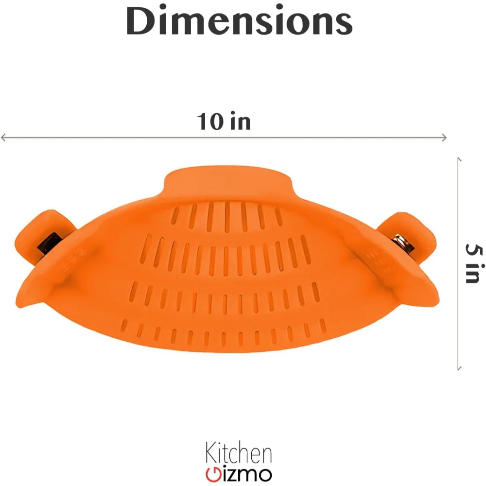 Clip-On Pot Strainer Heat-Resistant Silicone In-Pan Draining