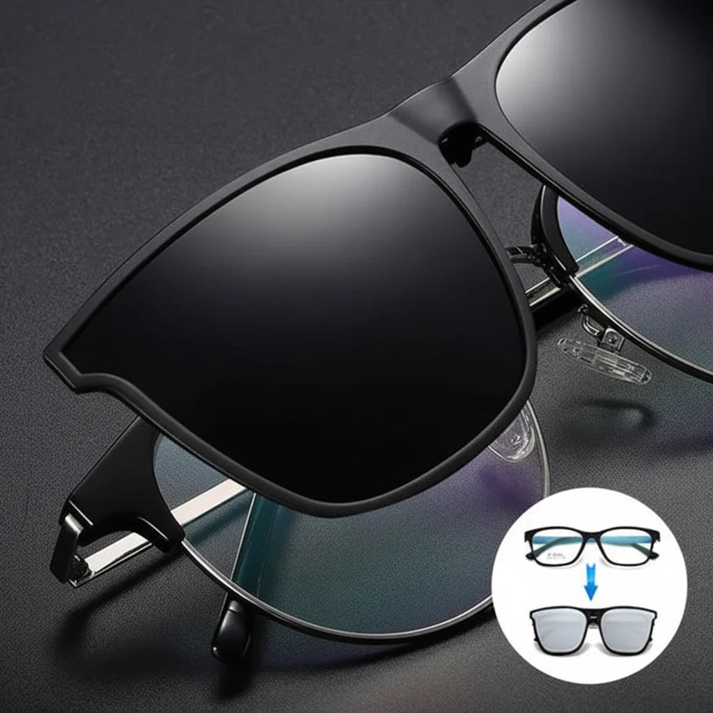 Clip-On Sunglasses Polarized UV400 Foldable Design