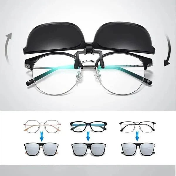 Clip-On Sunglasses Polarized UV400 Foldable Design