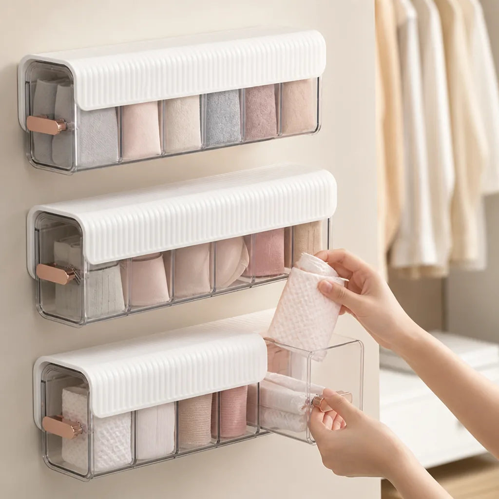 Closet Hanging Organizer Vertical Space-Saving Multi-Compartment