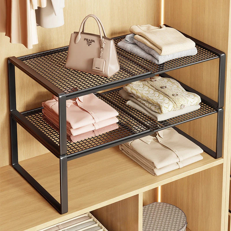 Closet Shelf Riser Expandable Ventilated Steel Mesh