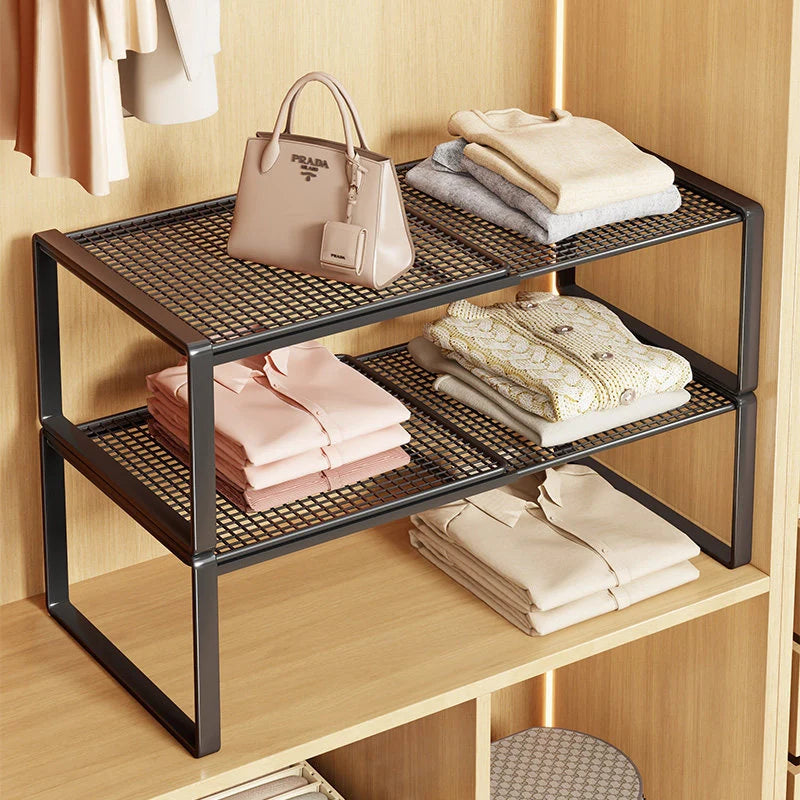 Closet Shelf Riser Expandable Ventilated Steel Mesh