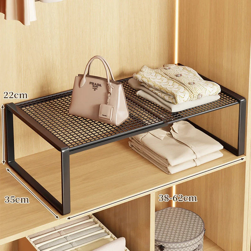 Closet Shelf Riser Expandable Ventilated Steel Mesh