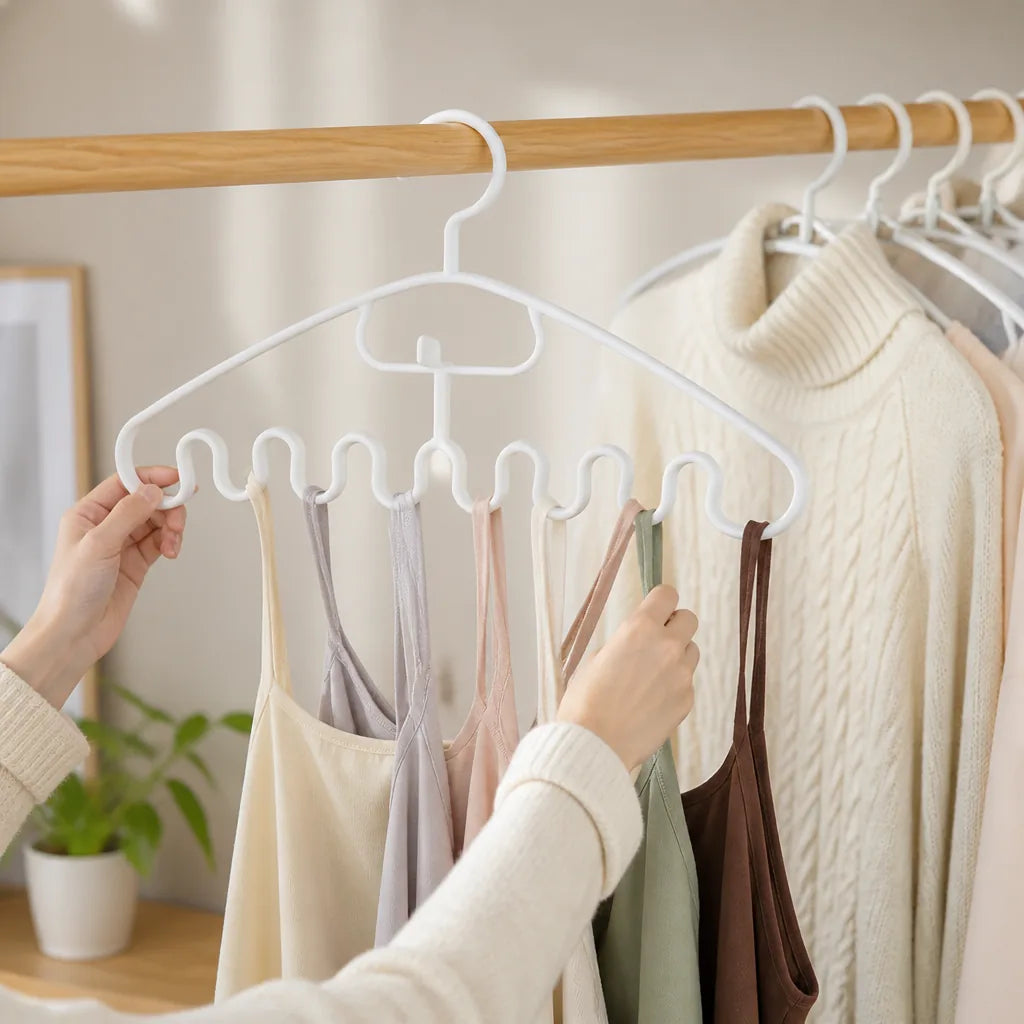 Clothes Hanger Space-Saving Wavy Holds Six