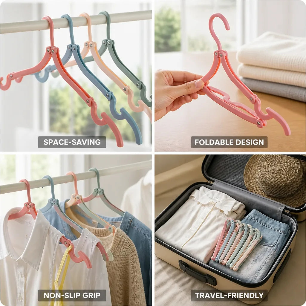 Clothes Hangers Foldable Non-Slip Set of 12
