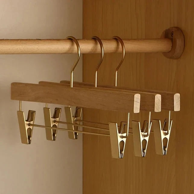 Clothes Hangers Wooden Wide Set of 3