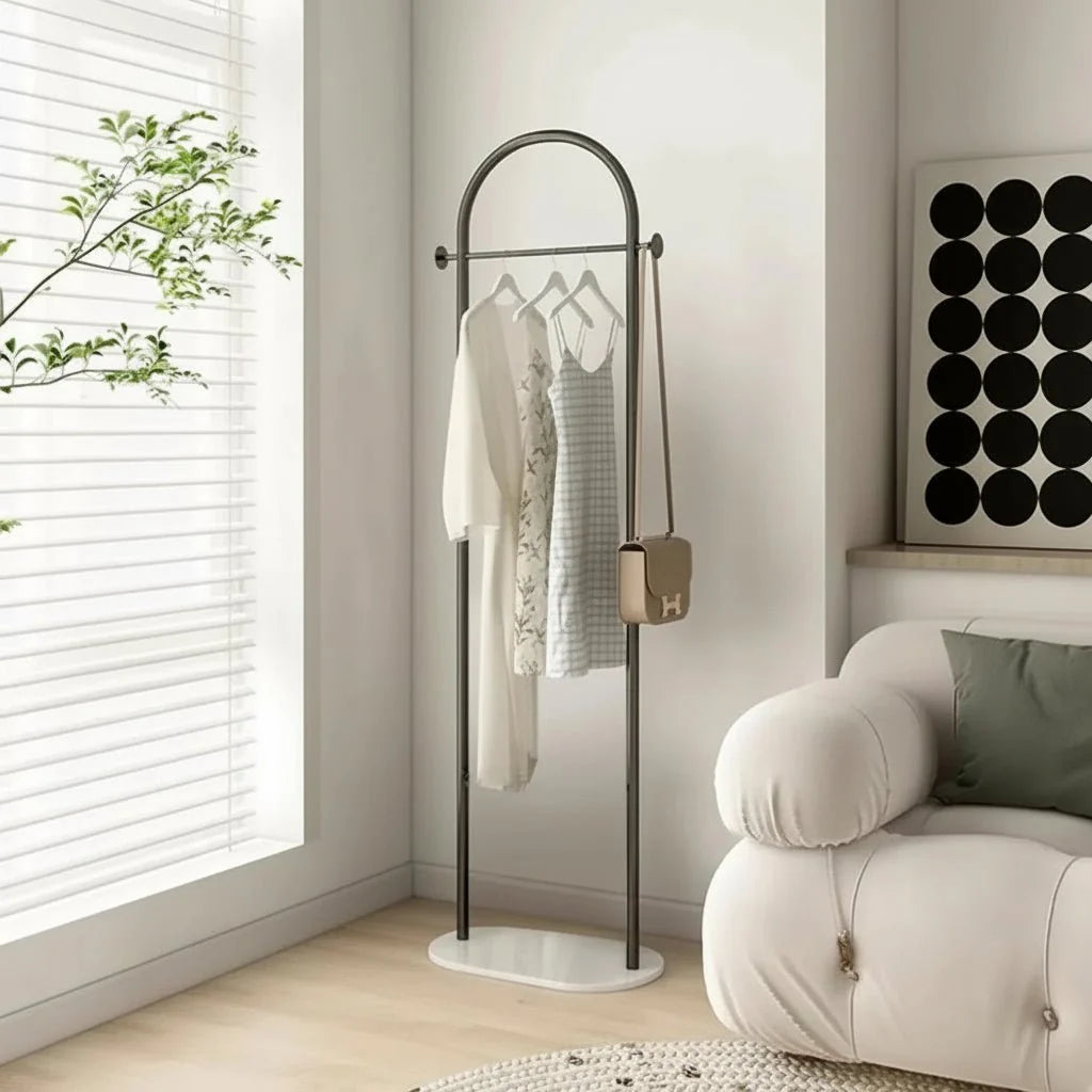Clothes Rack Freestanding Metal Gold Finish