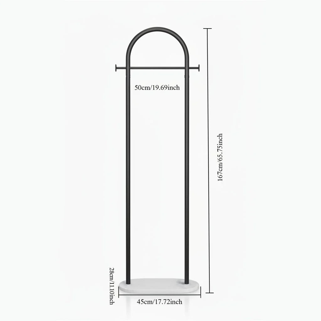 Clothes Rack Freestanding Metal Gold Finish