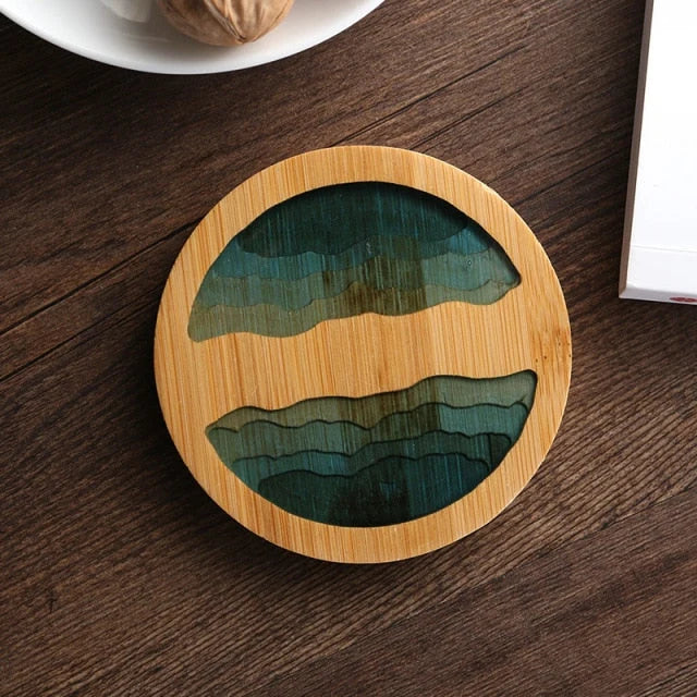 Coaster Bamboo & Resin Mountain Landscape Design
