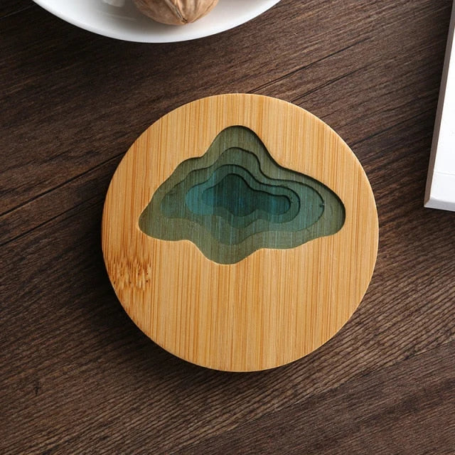 Coaster Bamboo & Resin Mountain Landscape Design