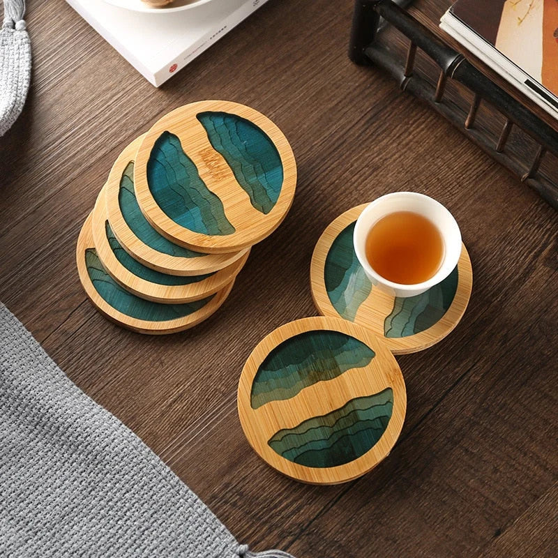 Coaster Bamboo & Resin Mountain Landscape Design