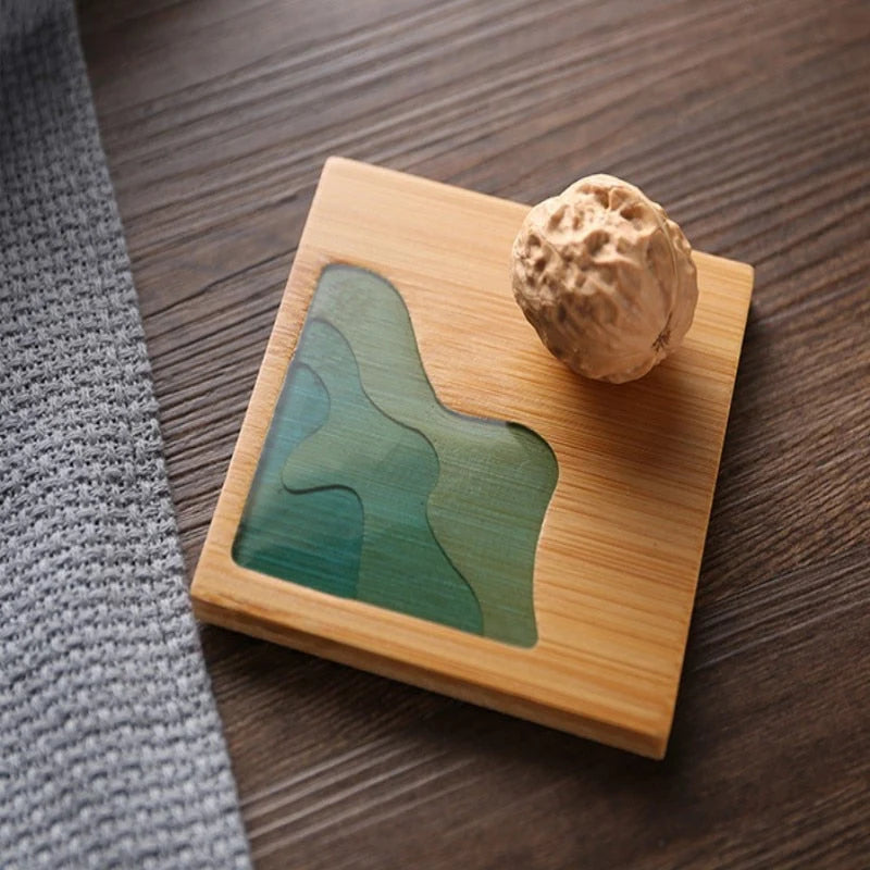 Coaster Bamboo & Resin Mountain Landscape Design