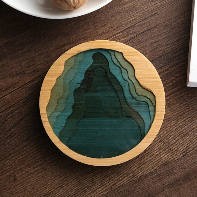Coaster Bamboo & Resin Mountain Landscape Design