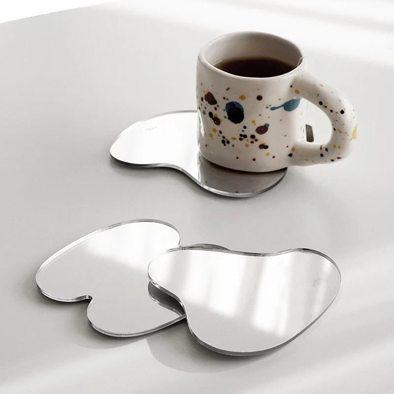 Coasters Reflective Irregular Shapes Set of 4