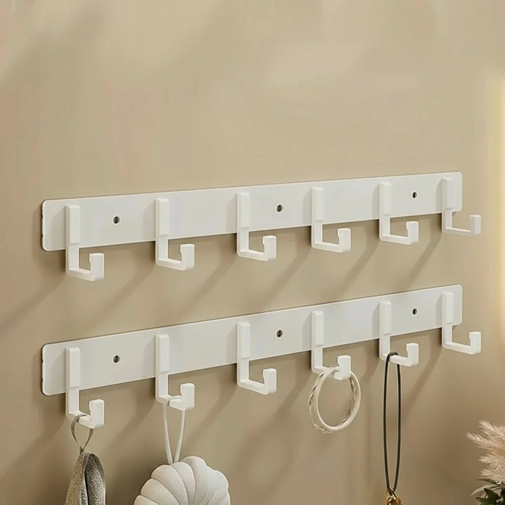 Coat Rack Wall-Mounted Metal Space-Saving Multiple Hooks