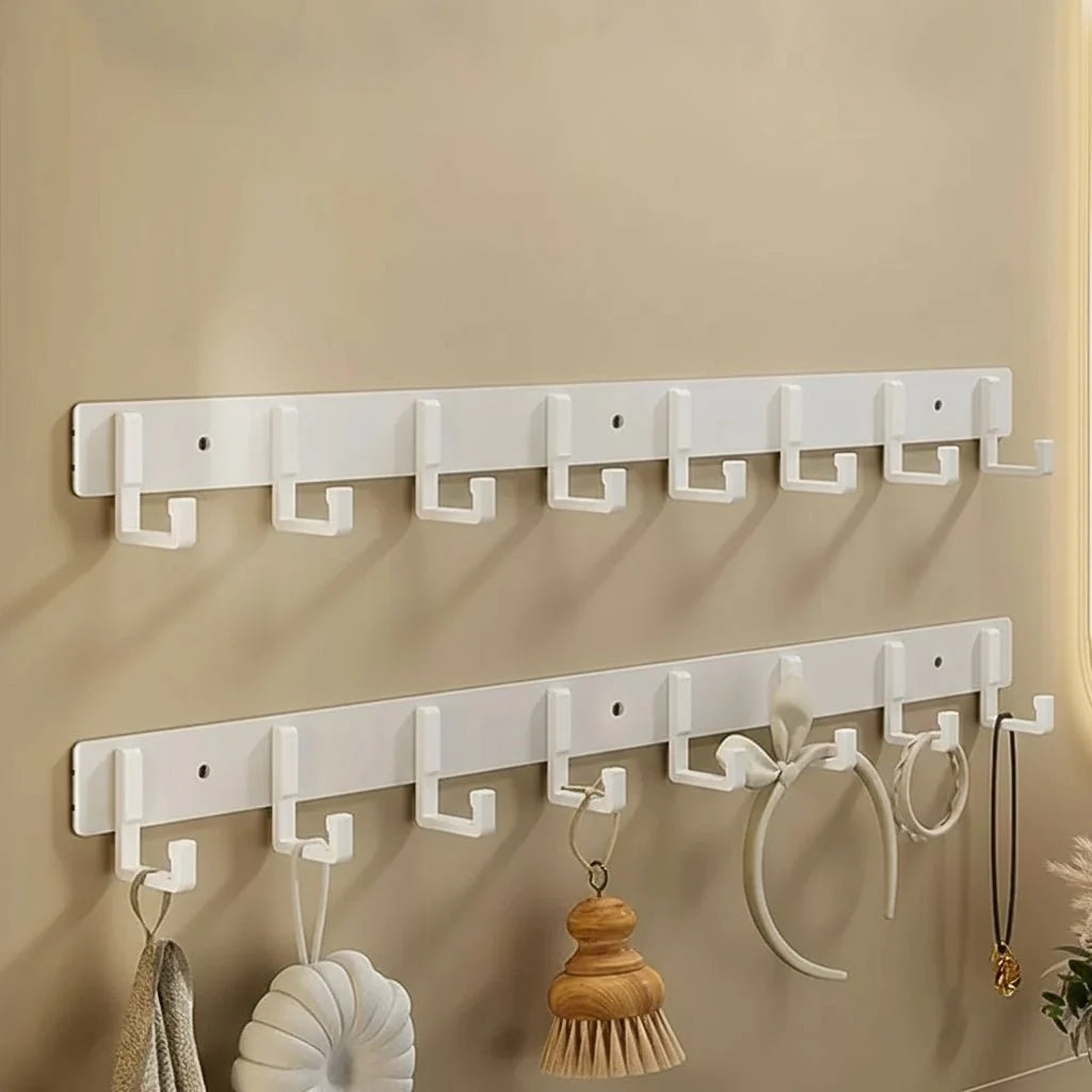 Coat Rack Wall-Mounted Metal Space-Saving Multiple Hooks