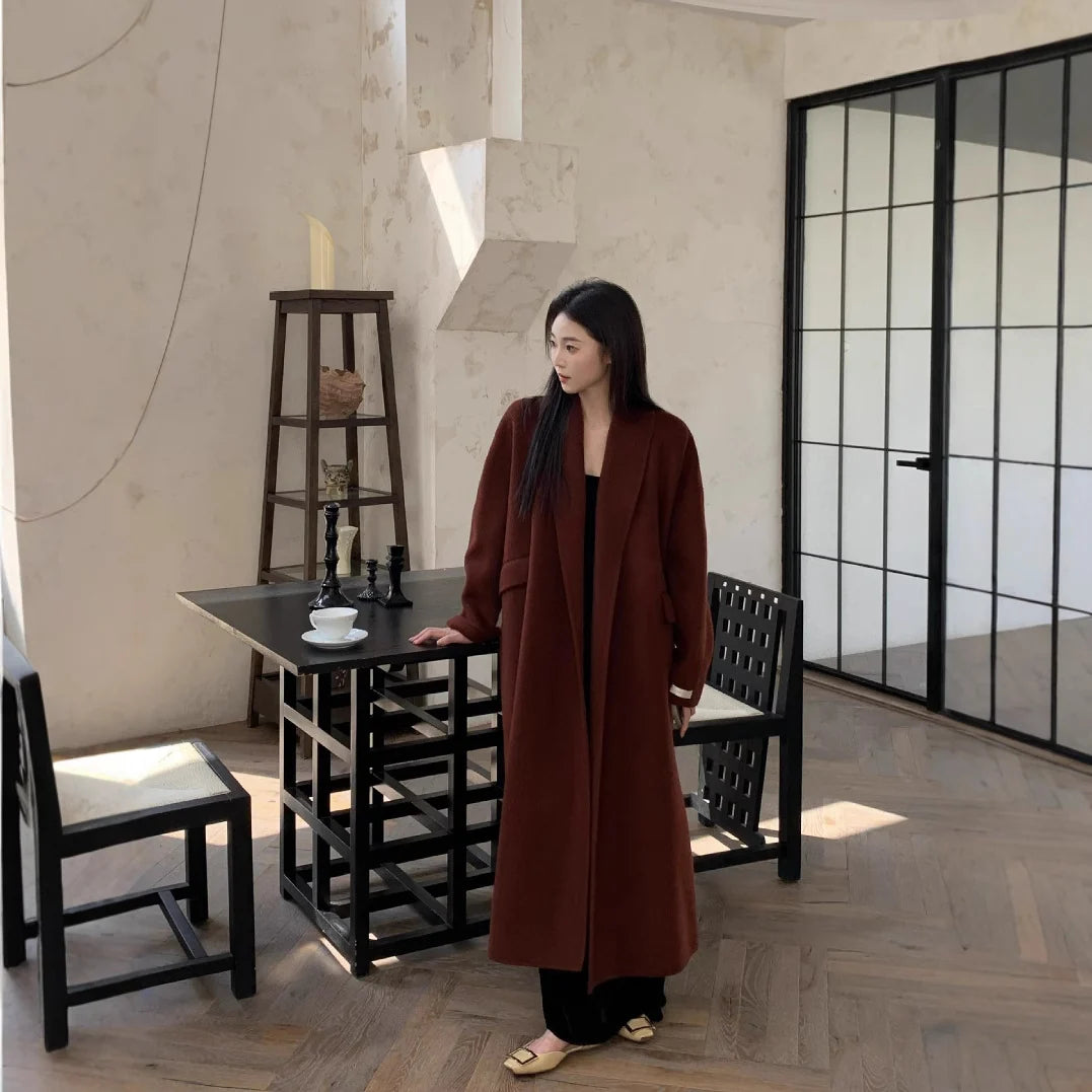 Coat Wool Blend Oversized Fit
