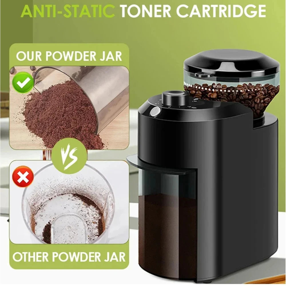 Coffee Grinder 28 Grind Settings Quiet Operation Antistatic Container