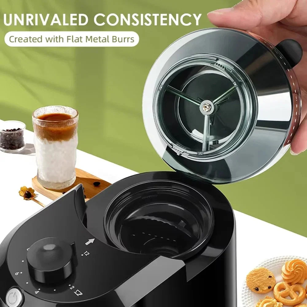 Coffee Grinder 28 Grind Settings Quiet Operation Antistatic Container