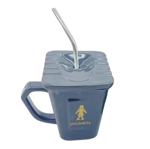 Coffee Mug Ceramic Toilet Bowl Shape with Handle