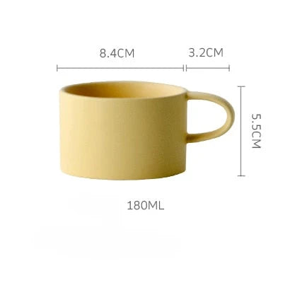Coffee Mug Ceramic Underglaze Color Finish Seven Color Options
