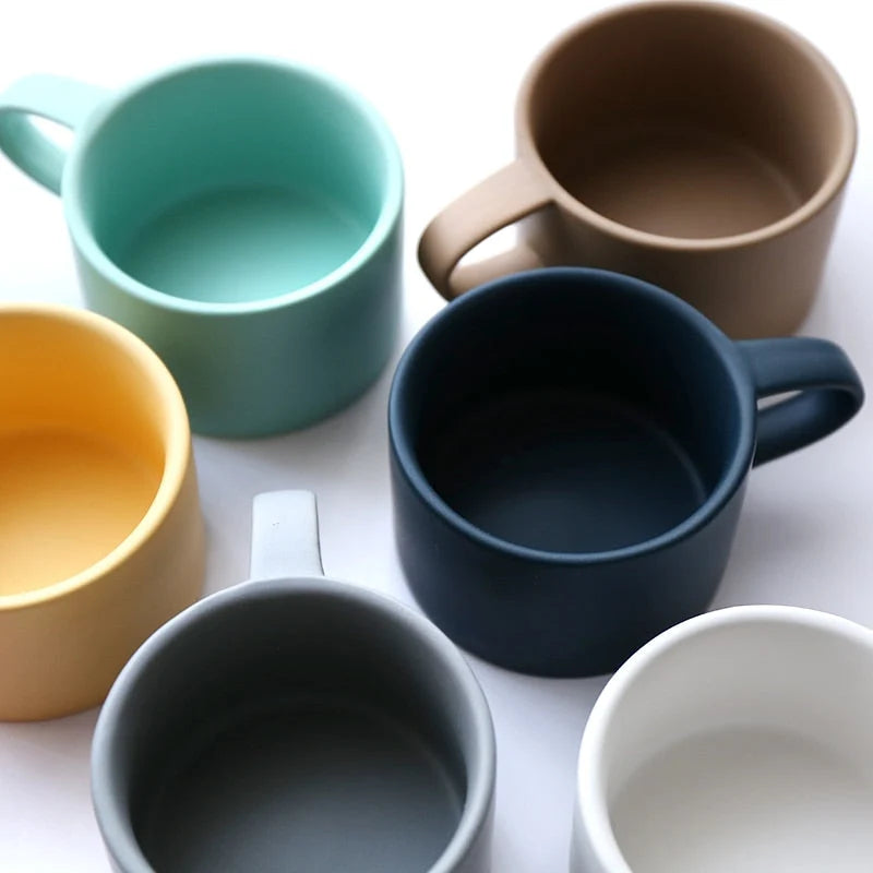Coffee Mug Ceramic Underglaze Color Finish Seven Color Options