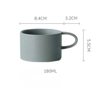 Coffee Mug Ceramic Underglaze Color Finish Seven Color Options