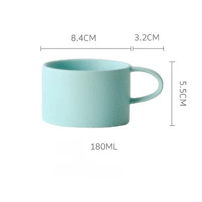 Coffee Mug Ceramic Underglaze Color Finish Seven Color Options
