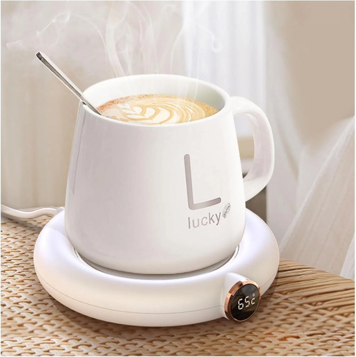 Coffee Mug Warmer USB Adjustable Temperature & 8-Hour Auto Shut-Off