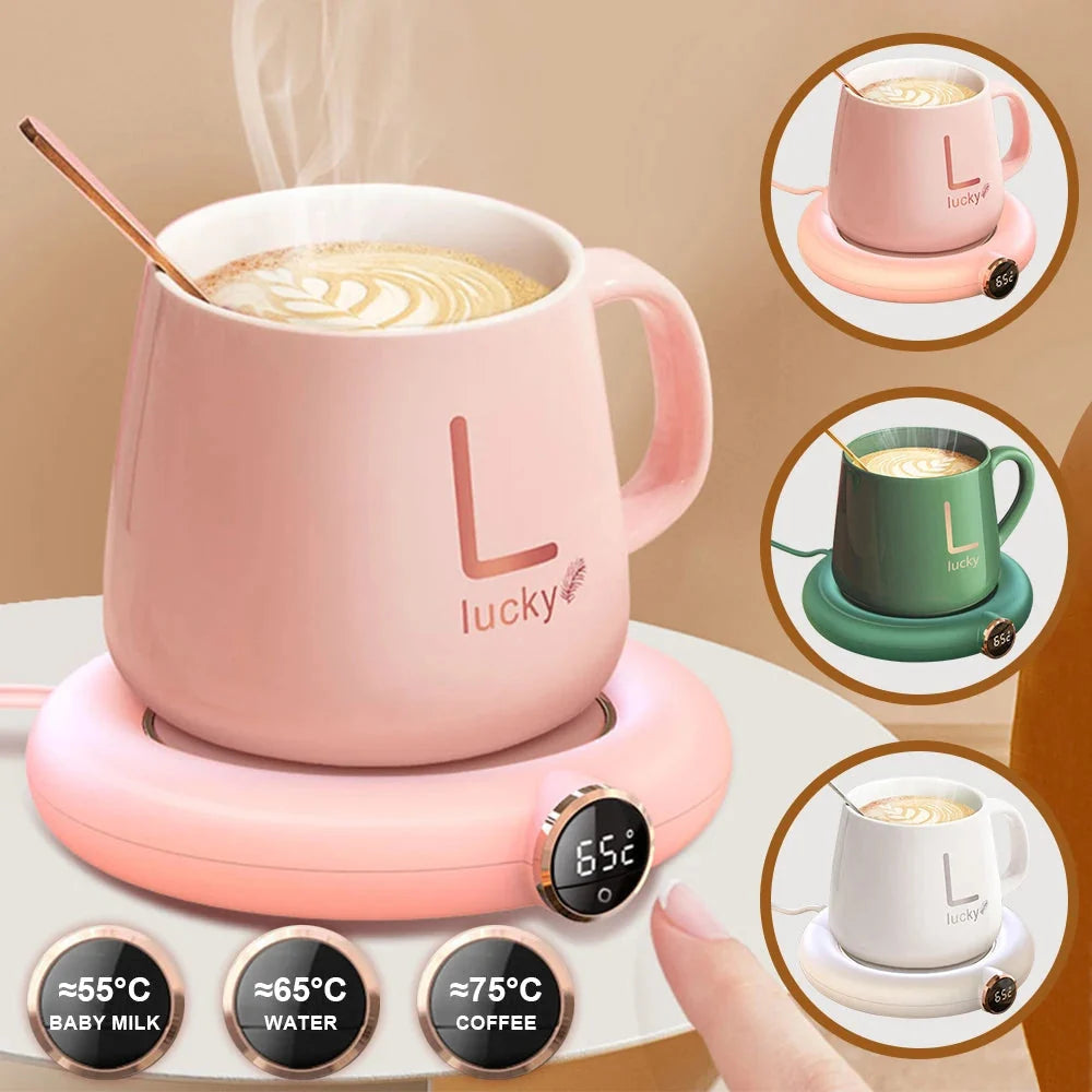 Coffee Mug Warmer USB Adjustable Temperature & 8-Hour Auto Shut-Off