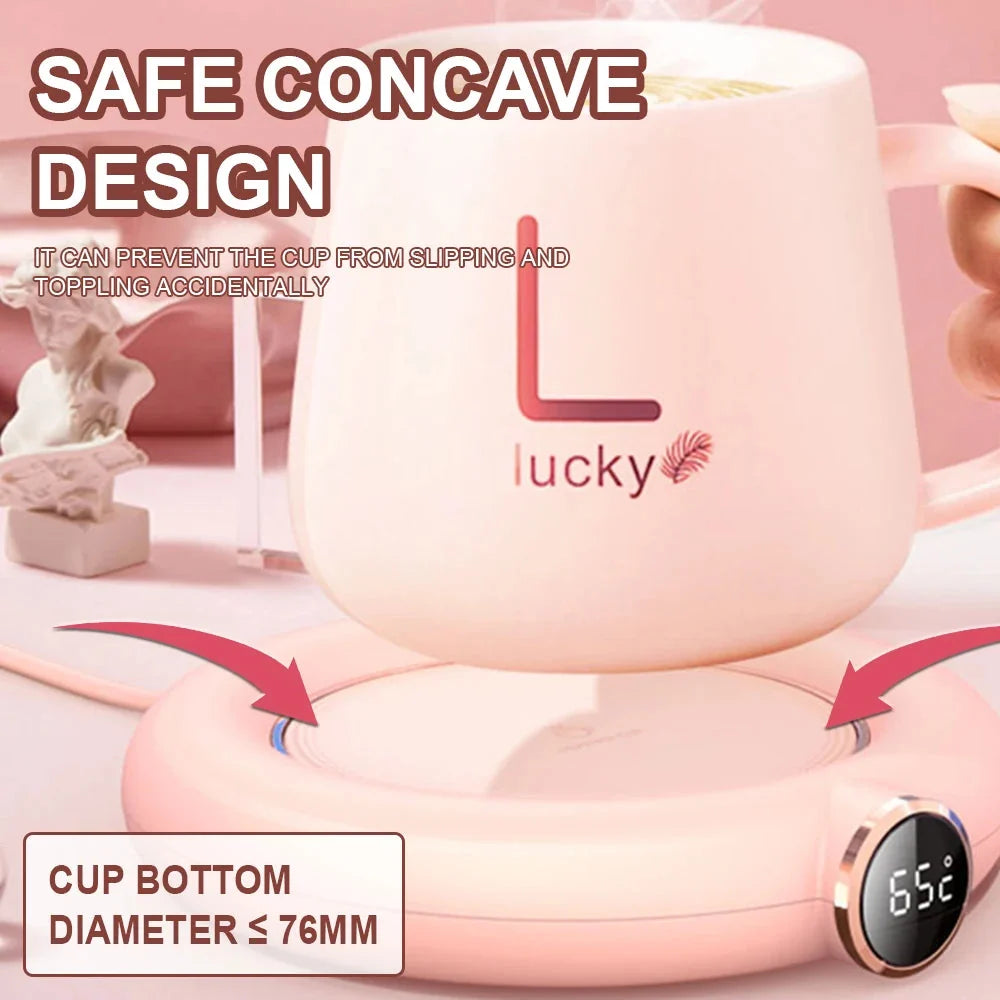 Coffee Mug Warmer USB Adjustable Temperature & 8-Hour Auto Shut-Off