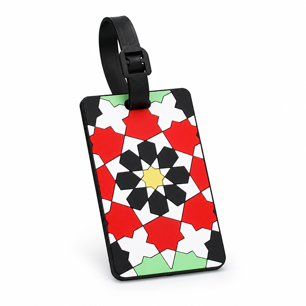 Colorful Geometric ID Window Luggage Tag