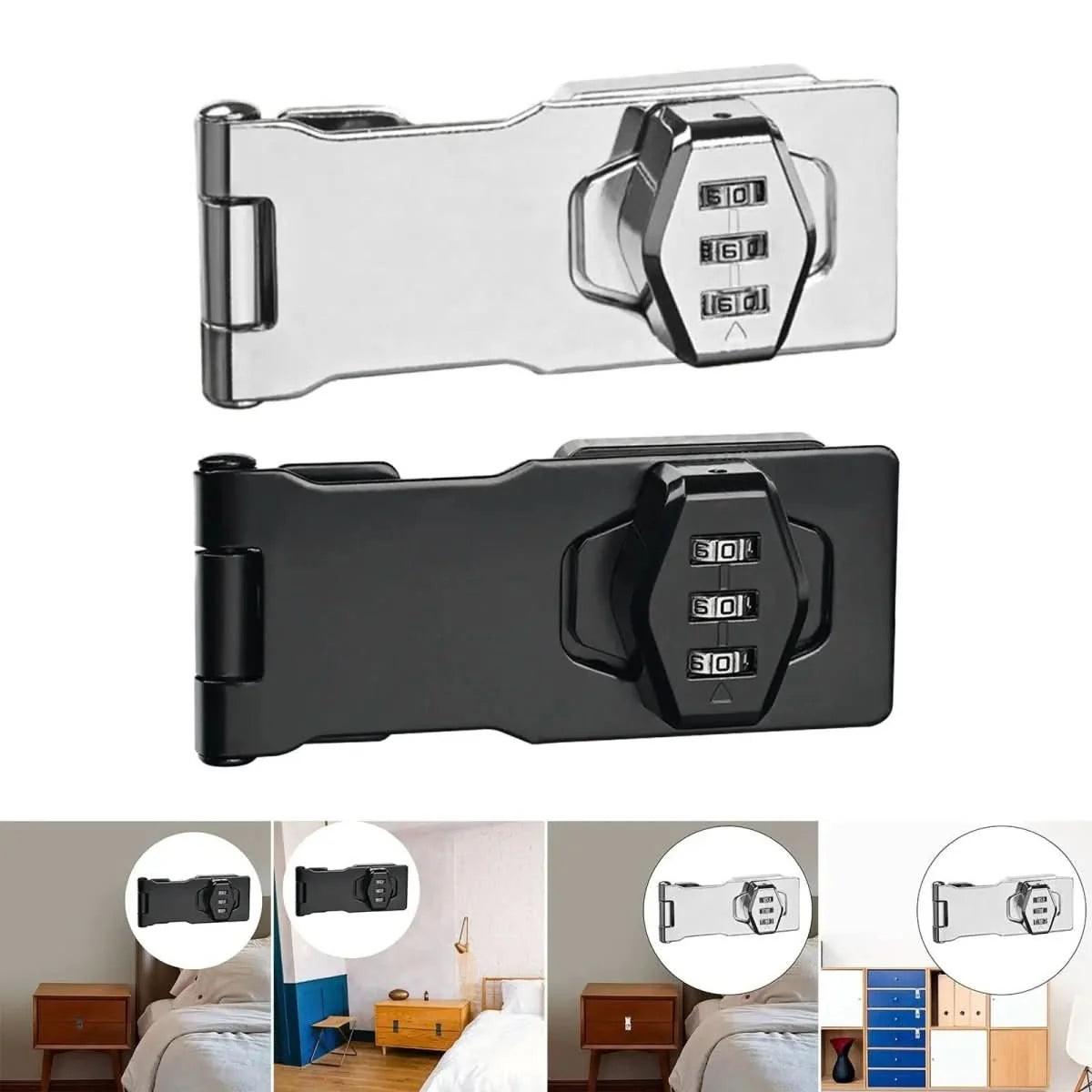 Combination Lock Keyless Adjustable Code Zinc Alloy