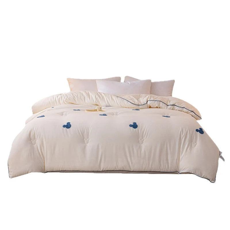 Comforter Reversible Plush Chenille Heart Embroidery