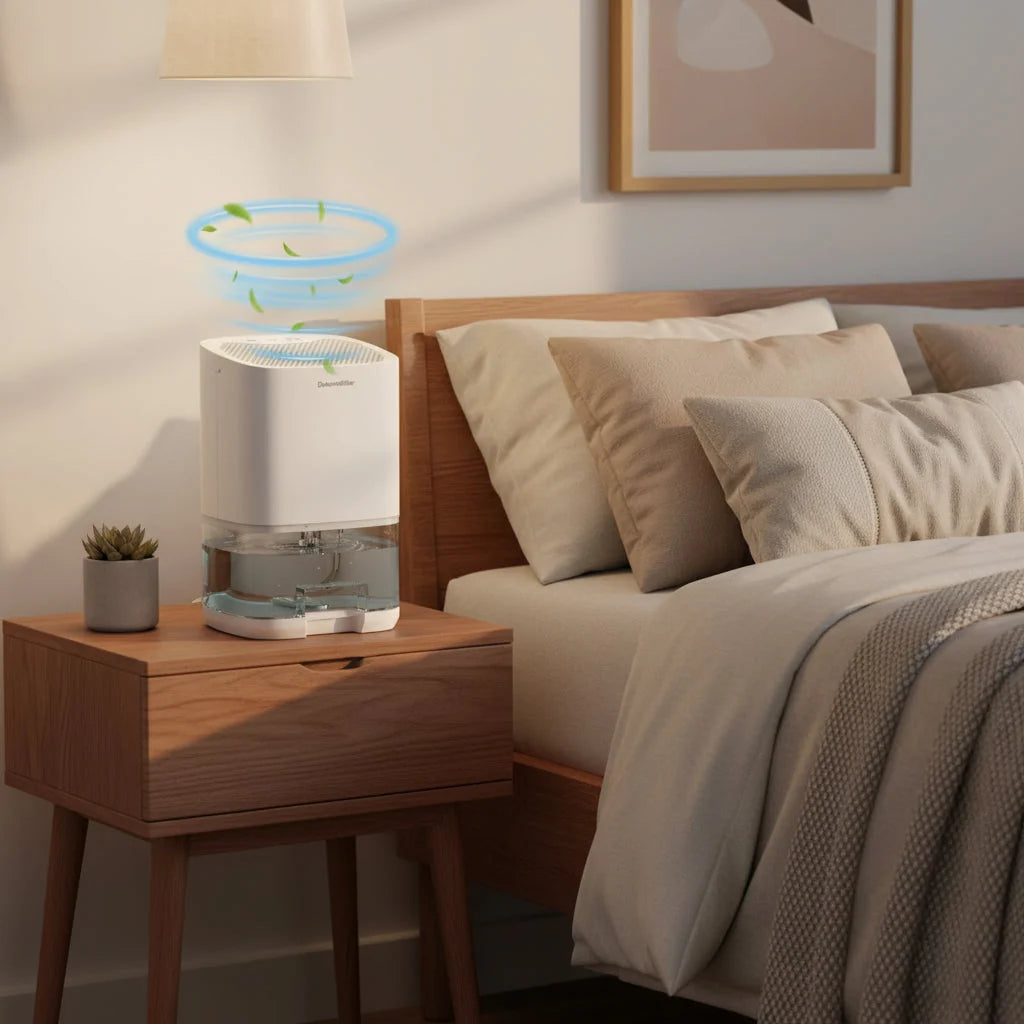 Compact Dehumidifier Removable Tank & Night Light