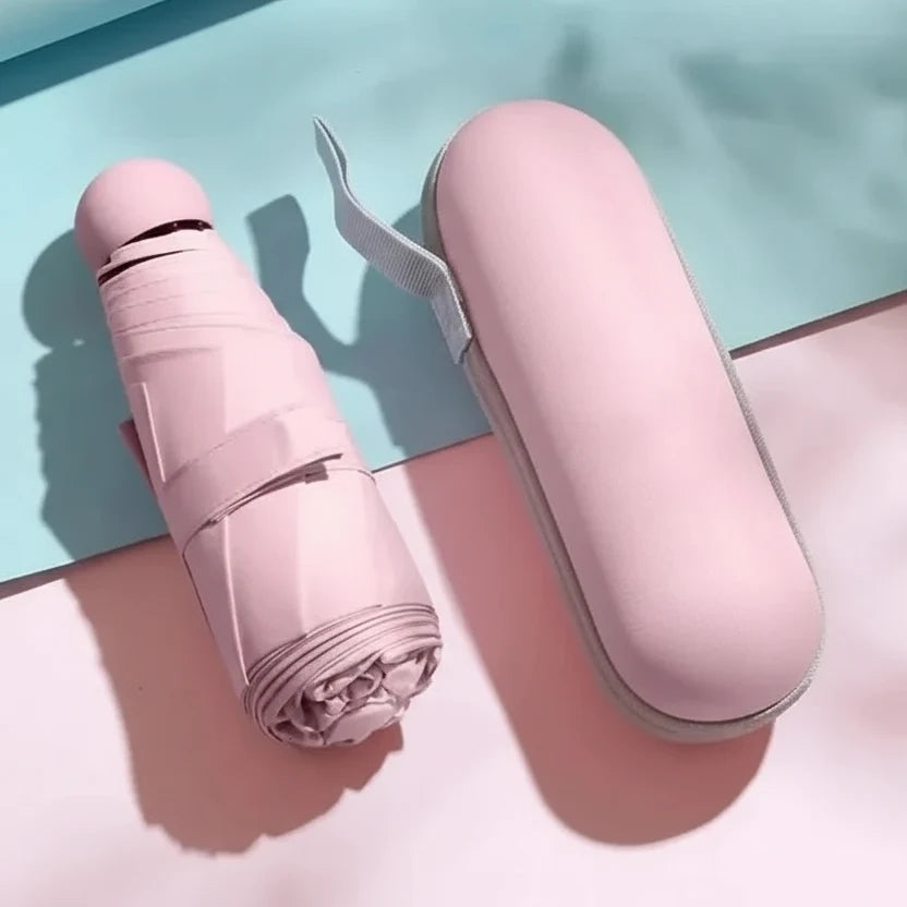 Compact Umbrella Capsule Design Lightweight Water-Repellent Polyester