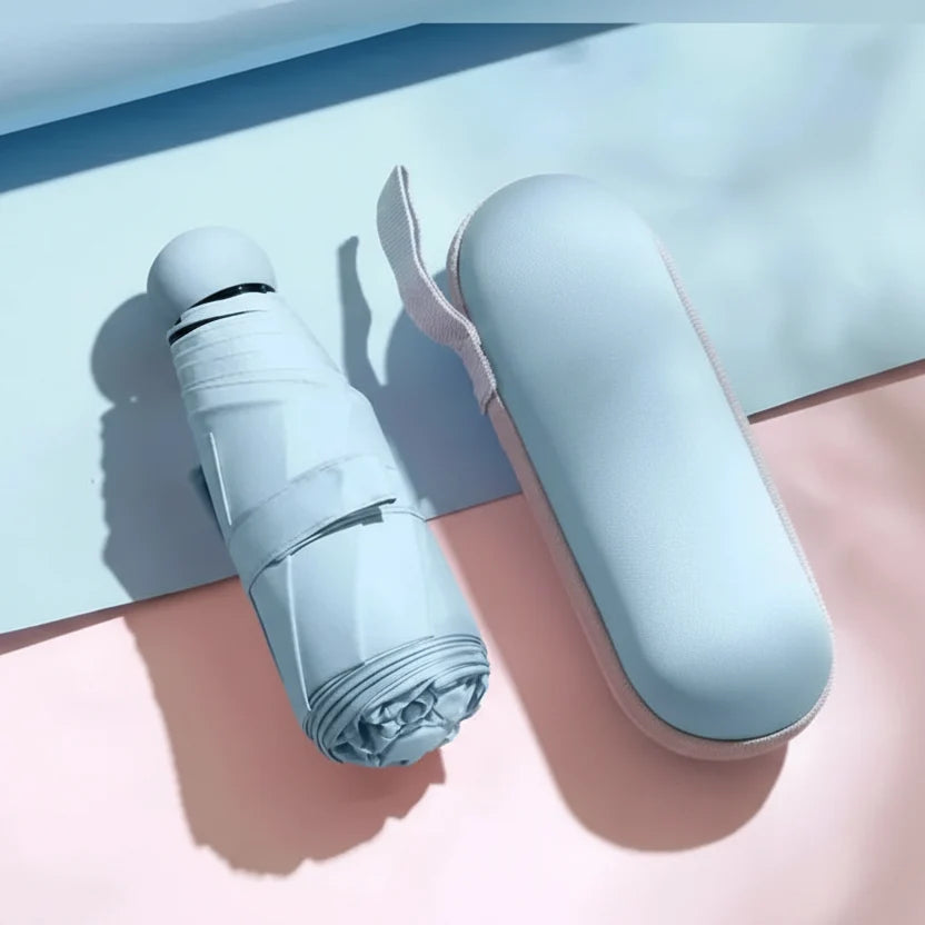 Compact Umbrella Capsule Design Lightweight Water-Repellent Polyester