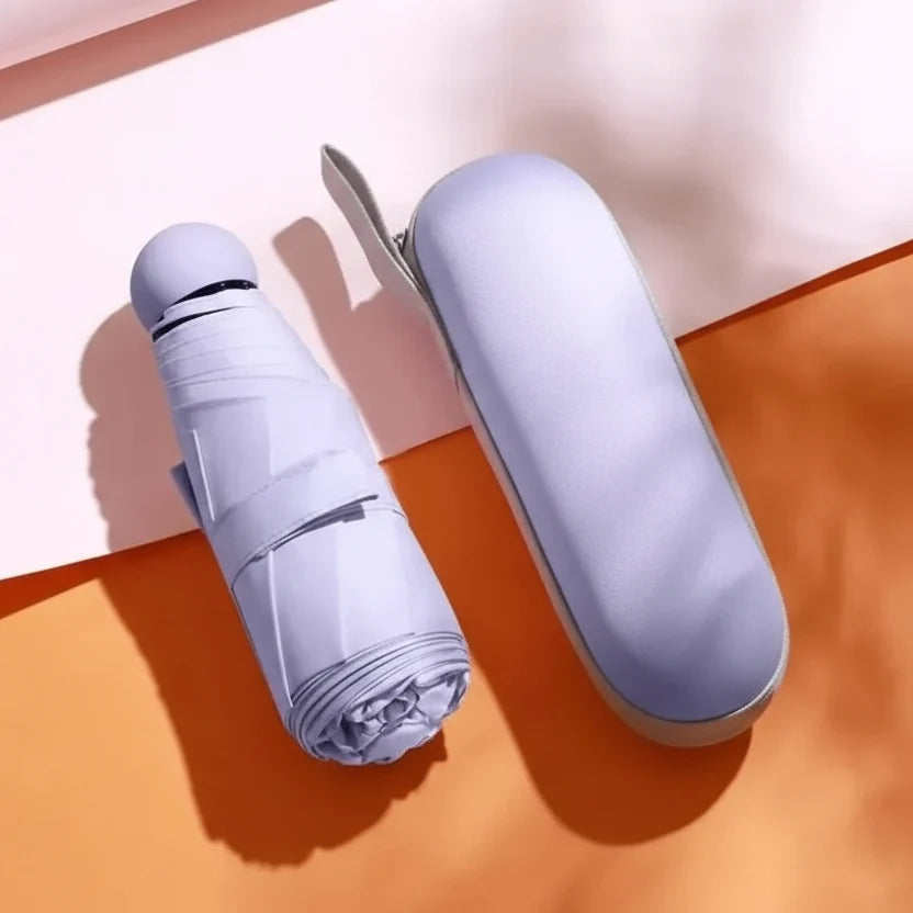 Compact Umbrella Capsule Design Lightweight Water-Repellent Polyester